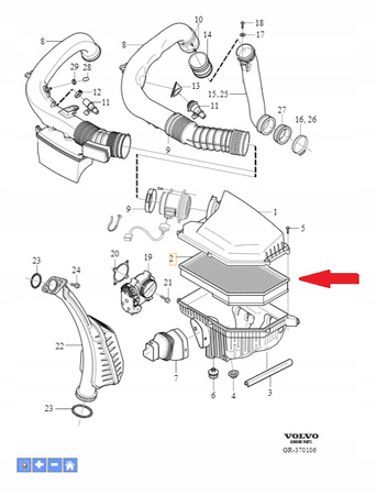 Volvo OE 30748212 filtr powietrza