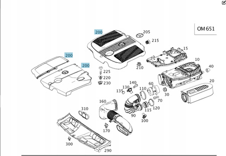 MERCEDES OSŁONA SILNIKA A6510101567
