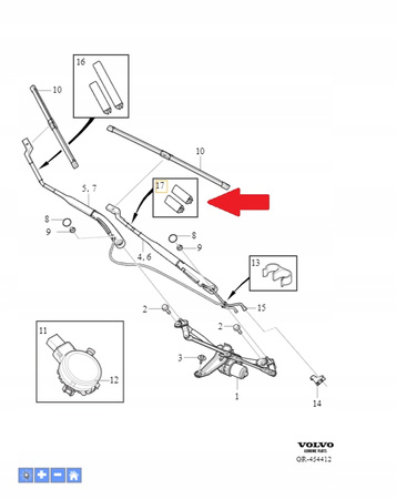 SPINKI MOCOWANIE PRZEWODY RAMIONA WYCIEACZEK VOLVO XC60 2018- OE 31662248