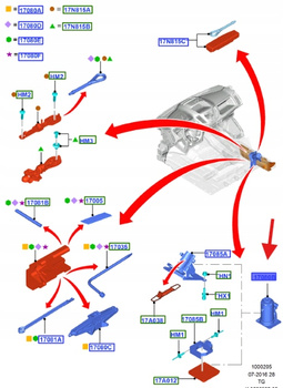 PODNOŚNIK FORD OE TRANSIT 2014- 2416555 _ AC34-17080-BD