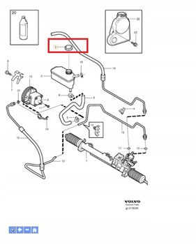 Korek zbiornika płynu wspomagania Volvo OE 9475862