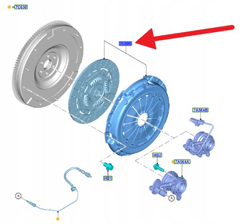 SPRZĘGŁO 1.0 EB MANUAL FORD FIESTA PUMA FOCUS 2018- 2784209 _ H6BG-7540-BE