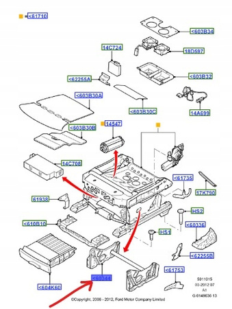 RAMA MOCUJĄCA FOTEL PRZÓD FORD S-MAX Mk1 GALAXY_1769678_AM21-60344-AB