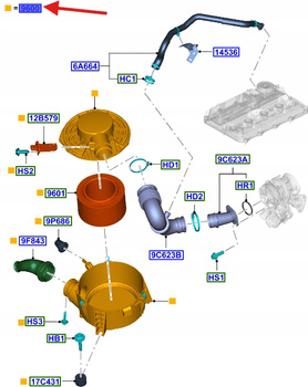 FILTR POWIETRZA KPL. FORD RANGER 2.2TDCI MK5 2011- 2121989 _ AB39-9600-AM