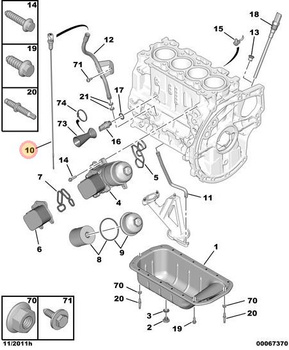 MIARKA OLEJU BAGNET CITROEN C2 C3 C4 C5 XSARA PICASSO BERLINGO OE 1174G2