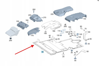 OSŁONA SILNIKA DOLNA MERCEDES VITO W447 W448 OE A4475200422