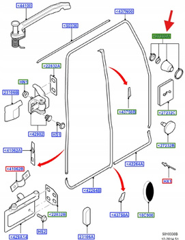 ODBÓJ DRZWI TYLNYCH 256 STOPNI 4981946 _ 4C1V-V27232-AD