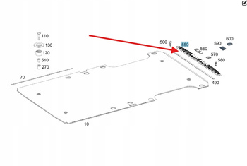 LISTWA PROGOWA DRZWI TYLNYCH MERCEDES SPRINTER W907 W910 OE A9106862600