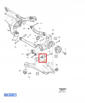 TULEJA TYLNEGO WAHACZA VOLVO XC90 XC60 S90 V90 V60 S60 OE 31360582