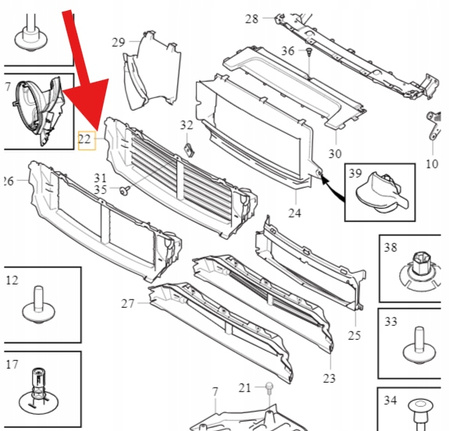 KIEROWNICA POWIETRZA ŻALUZJA WLOT VOLVO XC90 2016- OE 31455461