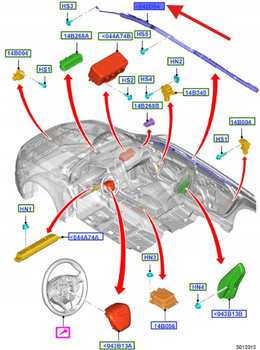 KURTYNA PRAWA AIRBAG FORD MONDEO MK5 2014- 2184417 _ DS73-N042D94-AM