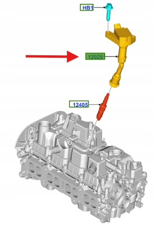 CEWKA ZAPŁONOWA 1.5L EB C-MAX FOCUS KUGA MONDEO 1836729 _ DS7G-12A366-BB