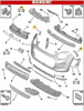 Ślizg zderzak przód L/P Citroen C1 OE 1612228980