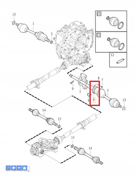 Łożysko podpory półosi Volvo OE 31437177