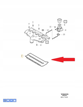 Uszczelka pokrywy zaworów Volvo OE 30713459