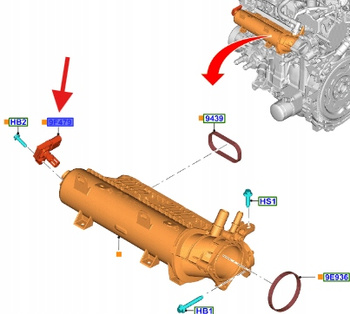 CZUJNIK CIŚNIENIA KOLEKTOR FORD KUGA RANGER 2023- 2651265 _ PV4A-9F479-BA