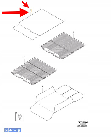 NAKŁADKA OSŁONA PROGOWA PRAWY PRZÓD VOLVO XC90 2016- OEM/OE 32262569