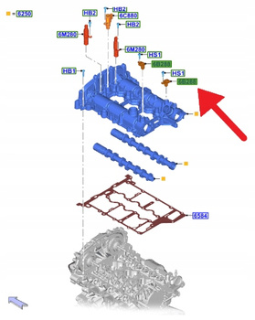 CZUJNIK WAŁKA ROZRZĄDU 1.0 1.5 EB FOCUS KUGA 2020- 2117714 _ HX7A-12K073-AA