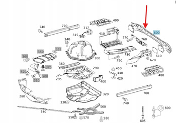 BELKA ZDERZAKA TYŁ MERCEDES E klasa W212 OE A2126102414