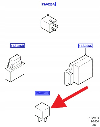 PRZEKAŹNIK WYCIERACZKI FORD FOCUS 1998- 2005 OE 1552133 _ 6X4T-14B192-AA