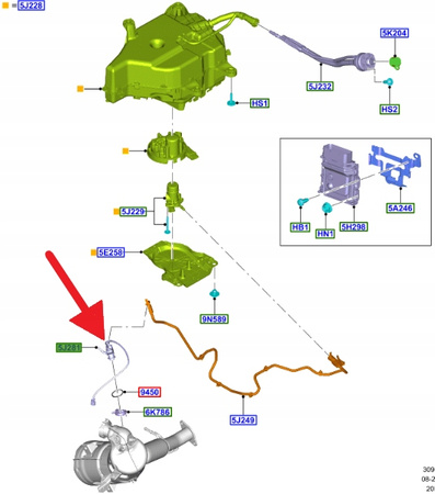 WTRYSKIWACZ ADBLUE 2.0 ECOBLUE CUSTOM TRANSIT 2019- 2401605 _ KK31-5J281-AD