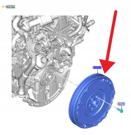 KOŁO ZAMACHOWE 1.5 TDCI FORD CONNECT KUGA 2020- 2521667 _ JX61-6477-CD