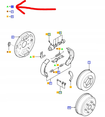 SAMOREGULATOR SZCZĘK HAMULOCOWYCH TYŁ TRANSIT 04-_4644899_YC15-2K286-BA