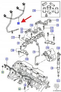 PRZEWÓD PRZELEWOWY 2.0L TDCI MONDEO TRANSIT 1233556 _ 3S7Q-9K022-CC