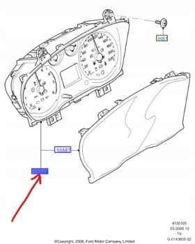 LICZNIK ZEGARY FORD TRANSIT Mk6 2009-2014 DIESEL _ 1751792 _ 9C1T-10849-LC