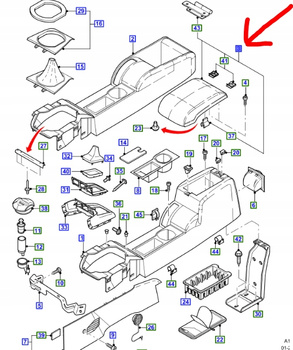 PODŁOKIETNIK SKÓRZANY FORD MONDEO Mk3 2003-2007 _1496411_4S71-F045C74-BA0LM2