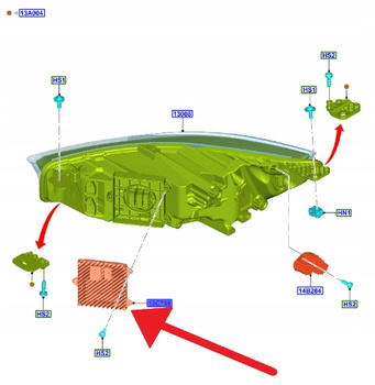 MODUŁ PRZETWORNICA LAMPY LED FORD FOCUS 2022- OE 2602441 _ NL7A-13B626-CF