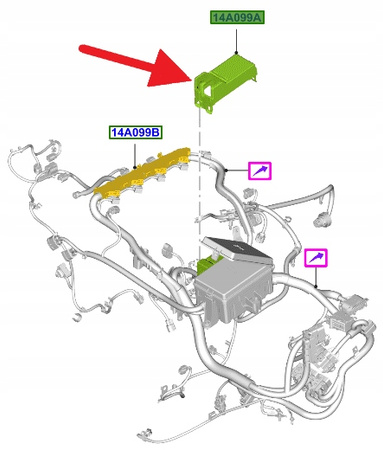 ZAŚLEPKA KLEMY + FORD TRANSIT 14- CUSTOM 2012- 1790059 _ BK2T-14A099-AA