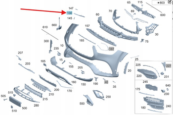 LEWA SZYNA UCHWYT ZDERZAKA PRZÓD MERCEDES GLE W167 OE A1678852900
