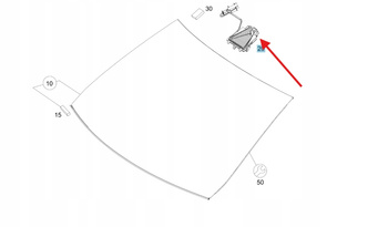 OSŁONA ŚWIETLNA SZYBY PRZÓD MERCEDES GLC W253 OE A2538271901