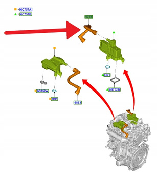 PRZEWÓD ODMY 1.5 EB FORD KUGA FOCUS 2018- 2303084 _ JX6G-6758-CA