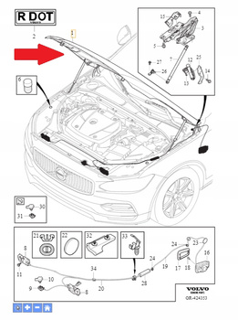 Maska Volvo S90/V90 OE 32244153