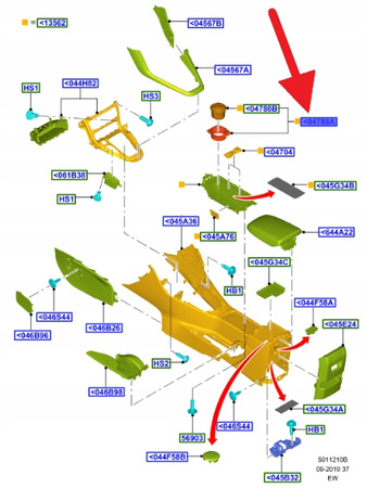 POPIELNICZKA FORD FOCUS Mk3 2014- 15 OE 1866415 _ BM59-7804803-AA35B8