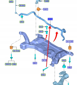 DRĄŻEK STABILIZATORA PRZÓD FOCUS ST 11- KUGA CONNECT 1683372 _ AV61-5482-EB