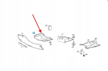 OSŁONA POD SILNIK ZDERZAK MERCEDES S klasa W140 OE A1405240130