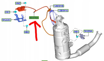 SONDA CZUJNIK NOX FORD CONNECT 2018- 1.5 TDCi OE 2461610 _ KV61-5L248-AD