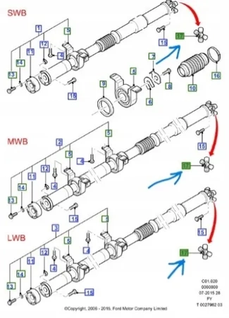 KRZYŻAK WAŁU NAPĘDOWEGO TRANSIT MK5 TRANSIT MK6 4119965 _ 1C15-4635-DA 