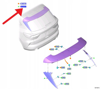 LISTWA KLAPY BAGAŻNIKA PRAWA FORD KUGA 2020- 2597011 _ LV4B-S442A92-CB