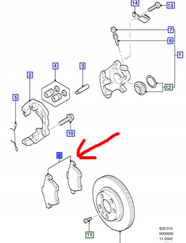 KLOCKI HAMULCOWE PRZÓD FORD GALAXY Mk2 2001-2006_1237132_1M2J-2K021-BA