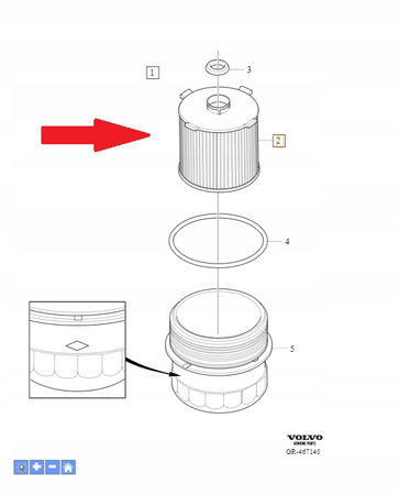 Filtr oleju Volvo OE 32257032