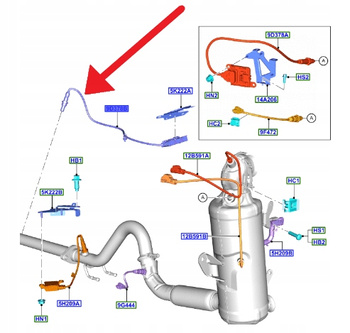 SONDA LAMBDA NOX 1.5 TDCI FORD FOCUS Mk4 2022- OE 2590225 _ PX6A-5E145-AA