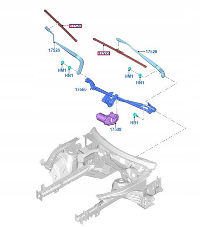 PIÓRO WYCIERACZKI LEWA STRONA MUSTANG Mk6 2015-_5277057_FR3B-17528-AA