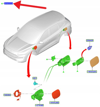 OBUDOWA WLEWU PALIWA FORD KUGA 2020- 2598294 _ LV4B-S27936-CE
