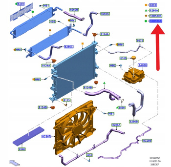 CHŁODNICA 2.5L HYBRYDA FORD KUGA 2020- 2468624 _ LX61-8D048-ED
