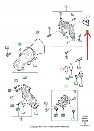USZCZELKA POMPY OLEJOWEJ FORD EVEREST RANGER _ 4180865 _ XM34-6B773-FA