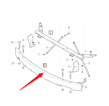 BELKA ZDERZAKA PRZEDNIEGO VOLVO XC90 2016- OEM/OE 32427156
